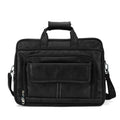 Midnight Black leather executive briefcase