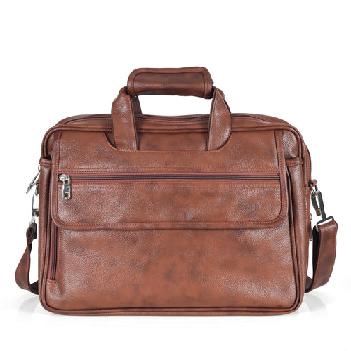 Classic Tan leather executive briefcase