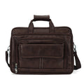 Dark Coffee Brown leather executive briefcase