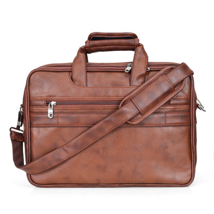 Classic Tan leather executive briefcase detail