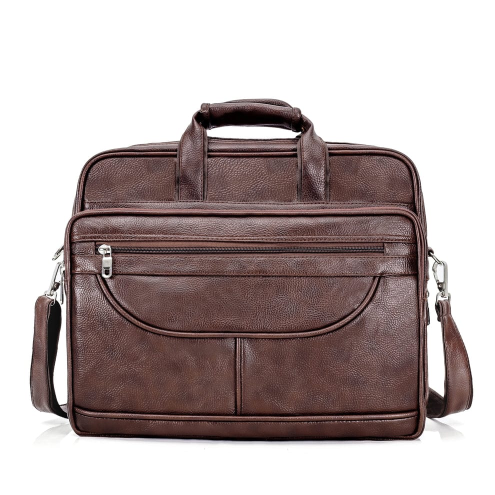 Coffee Brown leather messenger bag