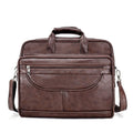 Coffee Brown leather messenger bag