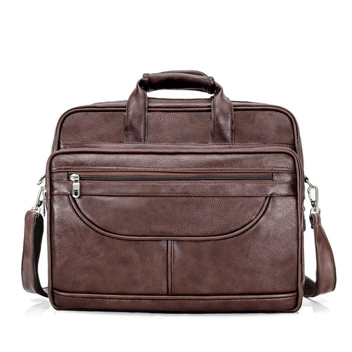 Coffee Brown leather messenger bag