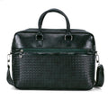 Premium Woven Pattern Laptop Bag - Dark Green