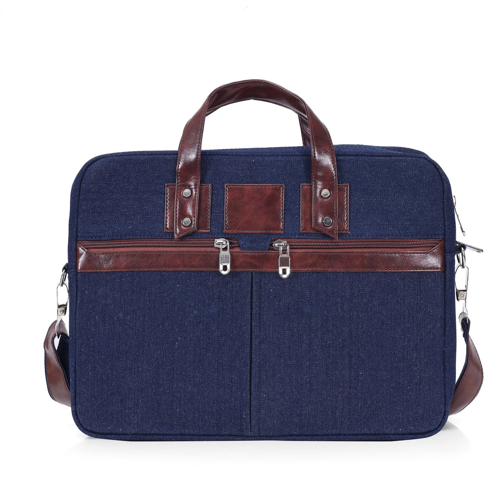 Indigo Blue denim messenger bag