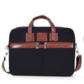 Midnight Black denim messenger bag
