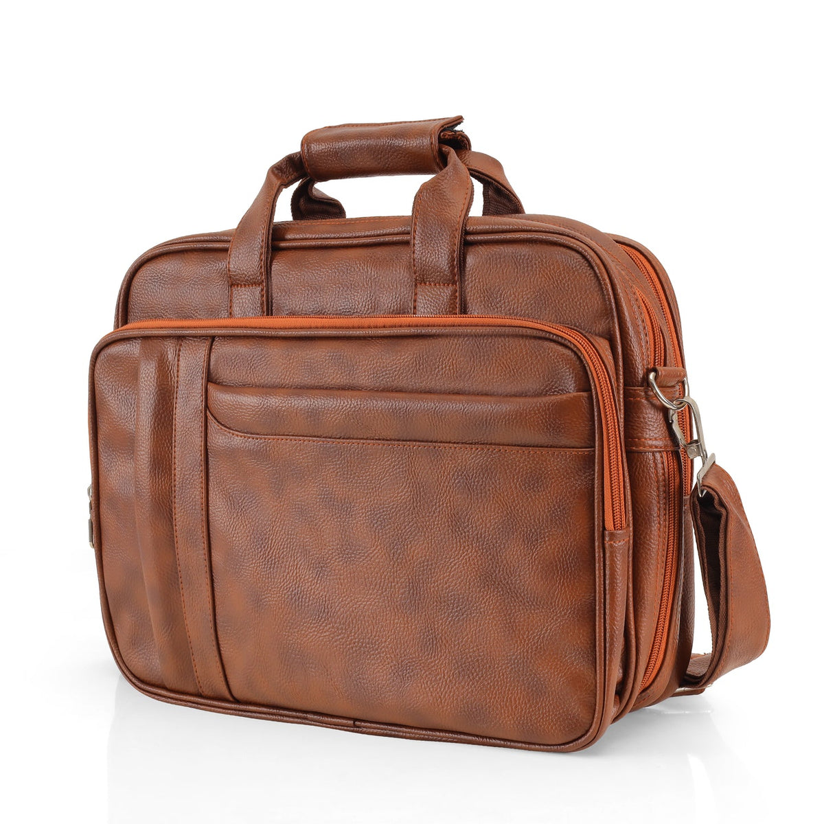 SHANKH Executive Laptop & Office Messenger Bag - Tan Brown