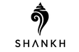 The Shankh logo, featuring a stylized black shell icon above the word 'SHANKH' in gold uppercase letters, centered on a plain white background.